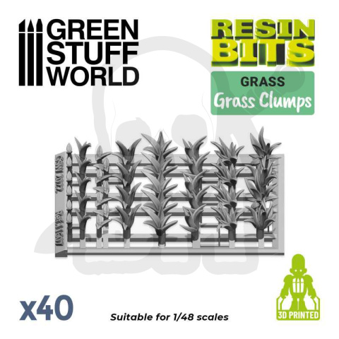 3D printed set Grass Clumps - kępy trawy 40 szt.