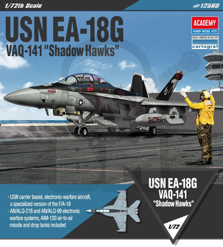 Academy 12560 E/A-18G VAQ-141 Shadow Hawks 1:72