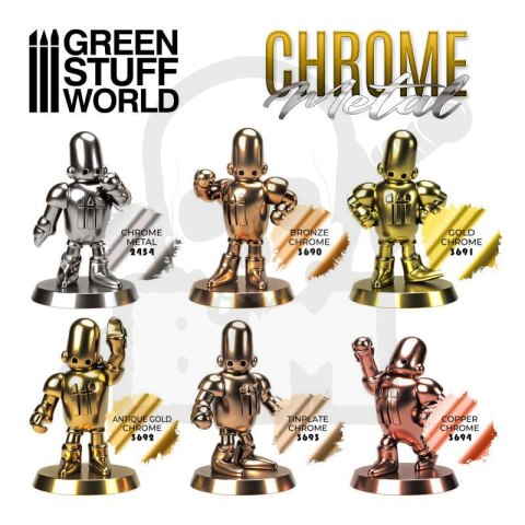 Chrome Paint Antique Gold 17ml - metaliczna modelarska farbka efekt lustra