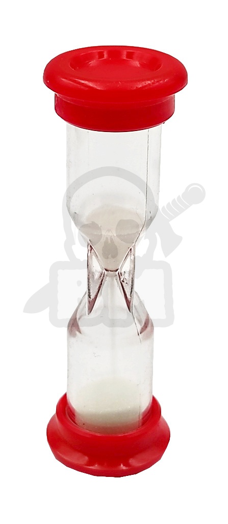 Klepsydra 0,25 minuty - 15 sekund plastikowa czerwona- klepsydry sandtimer