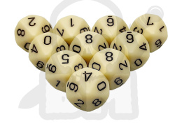 Kostki kość słoniowa RPG K10 10szt. kości kostka