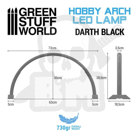 Lampa LED modelarska Hobby Arch - czarna