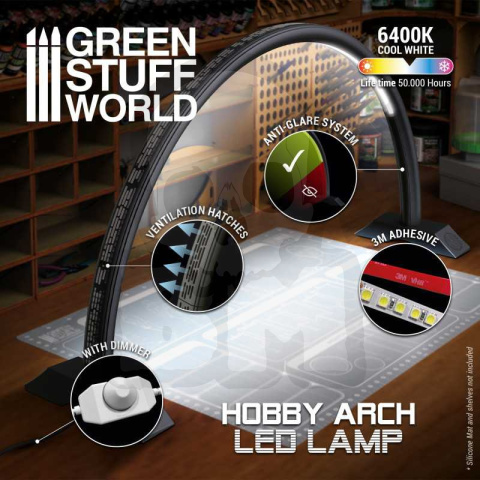 Lampa LED modelarska Hobby Arch - czarna