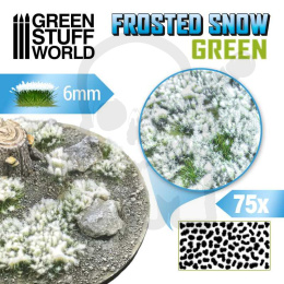 Shrubs Tufts - 6mm self-adhesive - Snow Green