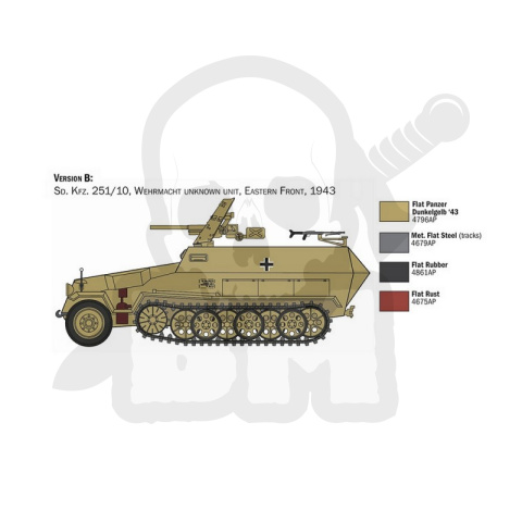 1:72 Sd.Kfz. 251/10 Schützenpanzerwagen with 3,7 cm PaK 36
