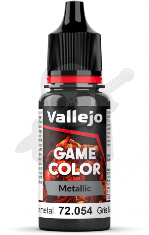 Vallejo 72054 Game Color Metal 18ml Dark Gunmetal