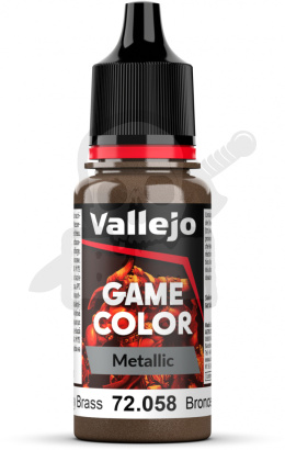 Vallejo 72058 Game Color Metal 18ml Brassy Brass