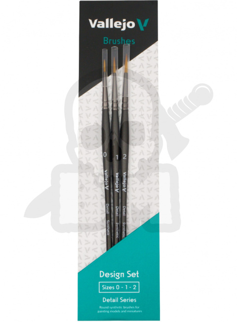 Vallejo B02991 Zestaw 3 pędzli - Designer Set 0 1 2