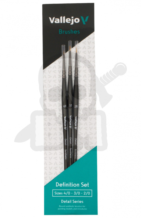 Vallejo B02990 Zestaw 3 pędzli - Definition Set 4/0 3/0 2/0