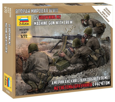 1:72 US Machine Gun Browning w/Crew