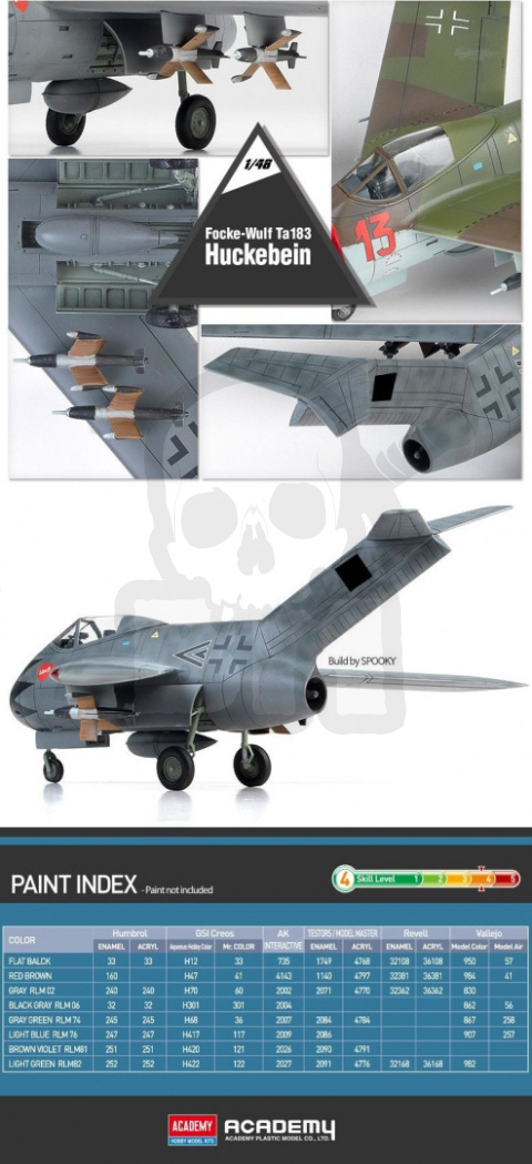 Academy 12327 Focke-Wulf TA183 Huckebein 1:48