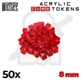 Red Cube tokens 8mm