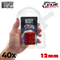 Plastic Gems 12mm - Red -