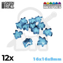 Meeples 16x16x8mm - Light Blue - meeple jasno niebieskie 12 szt