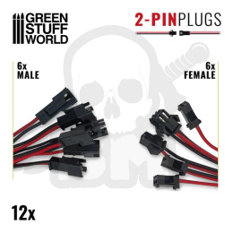 6 male and 6 female quick connectors