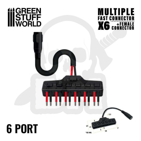 Multiple Fast connector (x6) + Jack female connector