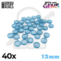 Plastic Gems 12mm - Light Blue - 40 szt.