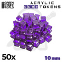 Gaming Tokens - fioletowe Kostki 10mm