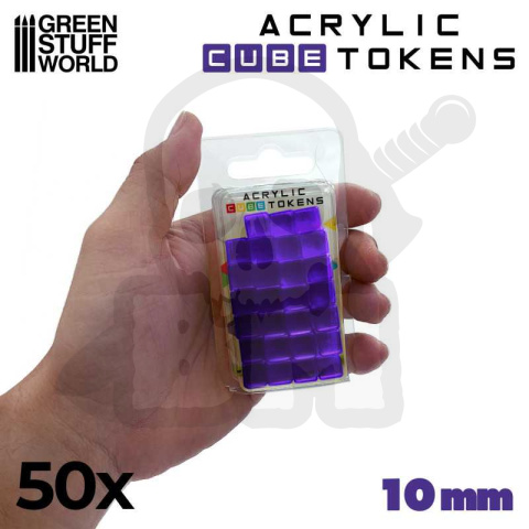 Gaming Tokens - fioletowe Kostki 10mm