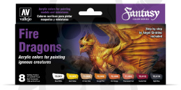 Vallejo 72312 Game Color Zestaw 8 farb - Fire Dragons by Angel Giraldez