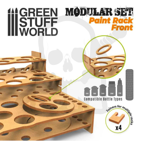 MDF Paint Organizer Front - organizer na farby