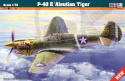 Mistercraft D-202 P-40E Aleutian Tiger 1:72 + farbki 2 pędzelki klej