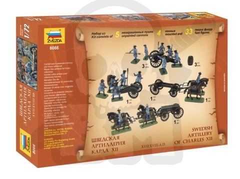 1:72 Swedish Artillery of Charles XII XVII-XVIII