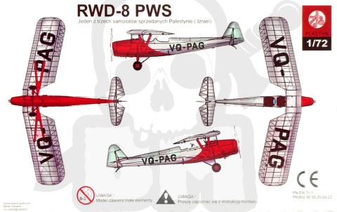 Plastyk S059 RWD-8 PWS Lotnictwo Cywilne Palestyny 1:72