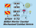 Trumpeter 07101 British Warrior Tracked Mechanised Combat Vehicle