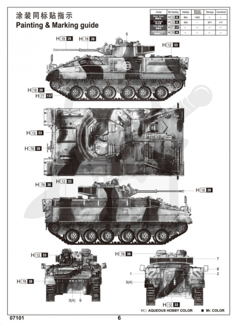 Trumpeter 07101 Brytyjski transporter opancerzony Warrior C.V. 1:72