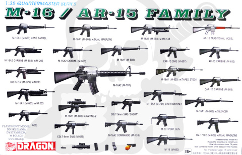 1:35 Dragon 3801 M-16/AR-15 Family