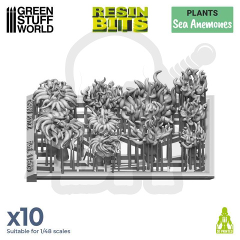 3D printed set Sea Anemones - zawilce 10 szt.
