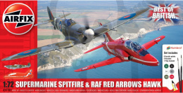 Airfix 50187 Gift Set Best of British Spitfire and RAF Red Arrows Hawk 1:72