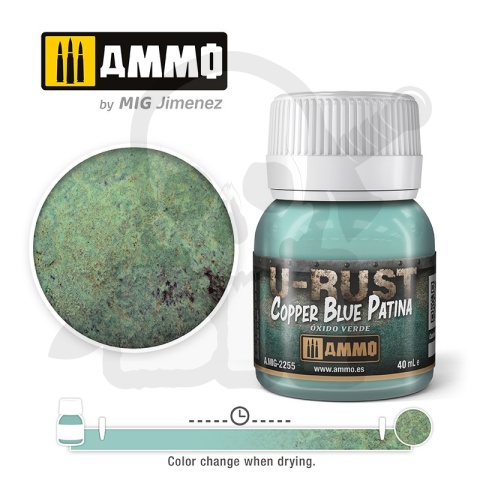 Ammo Mig 2255 U-Rust Copper Blue Patina - rdza