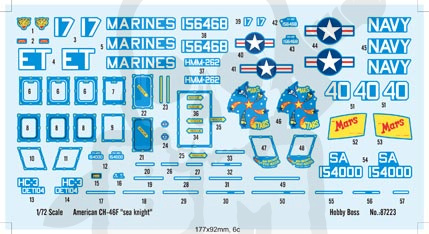 Hobby Boss 87223 American CH-46E Seaknight 1:72
