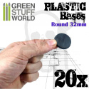 Plastic Bases - Round 32mm Black x20