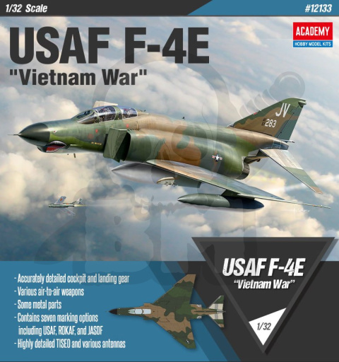 Academy 12133 USAF F-4E Vietnam War 1:32
