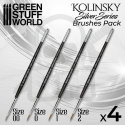 Green Stuff SILVER SERIES Kolinsky Brush Set