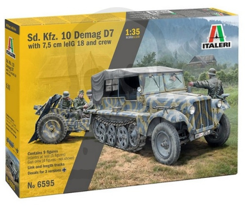 1:35 Sd. Kfz. 10 Demag D7 with 7,5 cm leIG 18 and crew