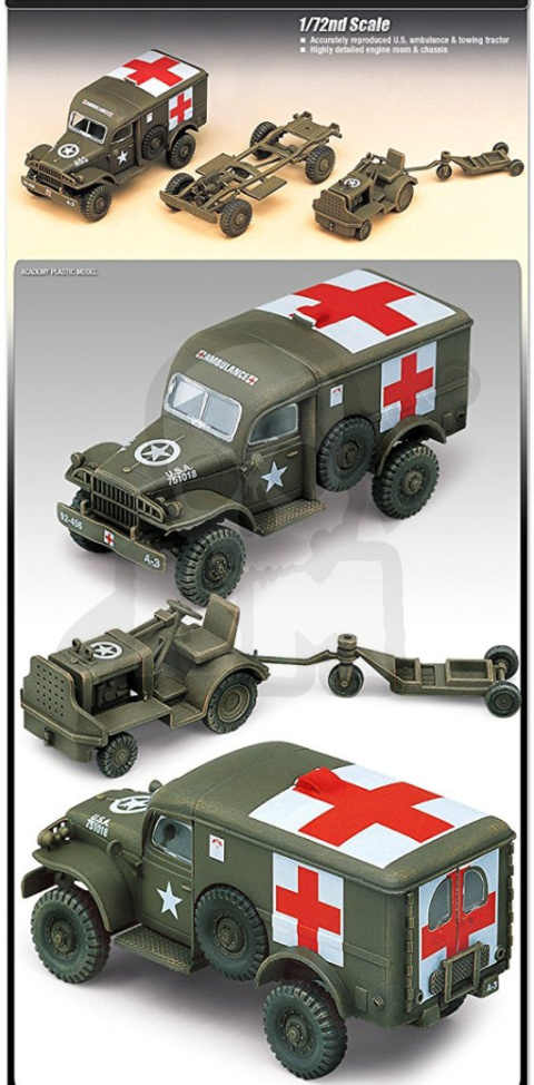 Academy 13403 U.S. Ambulance and tow tractor 1:72
