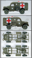 Academy 13403 U.S. Ambulance and tow tractor 1:72