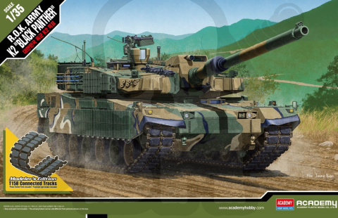 Academy 13511 R.O.K. Army K2 Black Panther 1:35 super gąsienice polskie kalkomanie