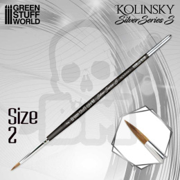 Green Stuff SILVER SERIES (SERIE-S) Kolinsky Brush - Size 2