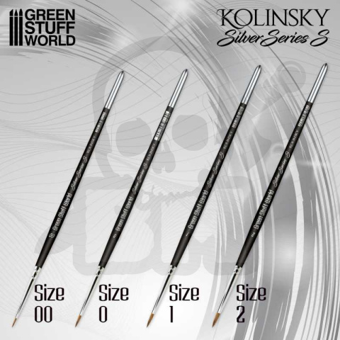 Green Stuff SILVER SERIES (SERIE-S) Kolinsky Brush - Size 2