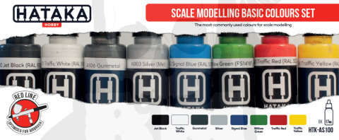 Hataka AS100 Scale modeling basic colours set