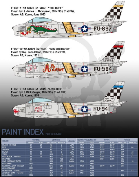 Academy 12546 USAF F-86F Korean War 1:72