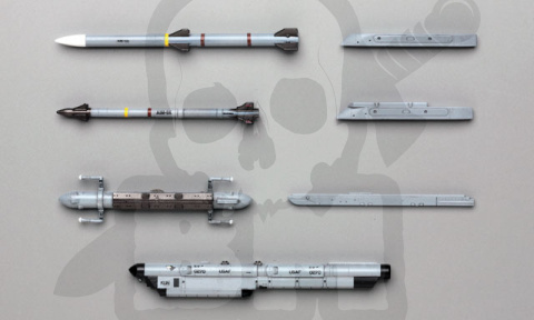 Hasegawa X72-13 Aircraft Weapons VIII (U.S. Air-to-Air Missiles & Jamming Pods) 1:72