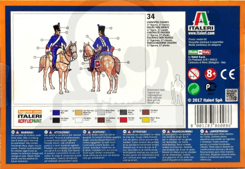 1:72 Napoleonic French Hussars 17szt.