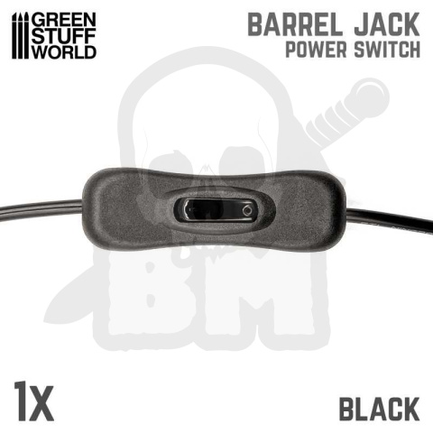 Barrel Jack Power Switch - Black wyłącznik zasilania