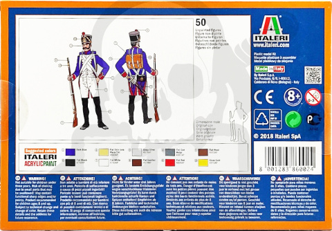 1:72 Napoleonic French Line Infantry 1811 50szt.